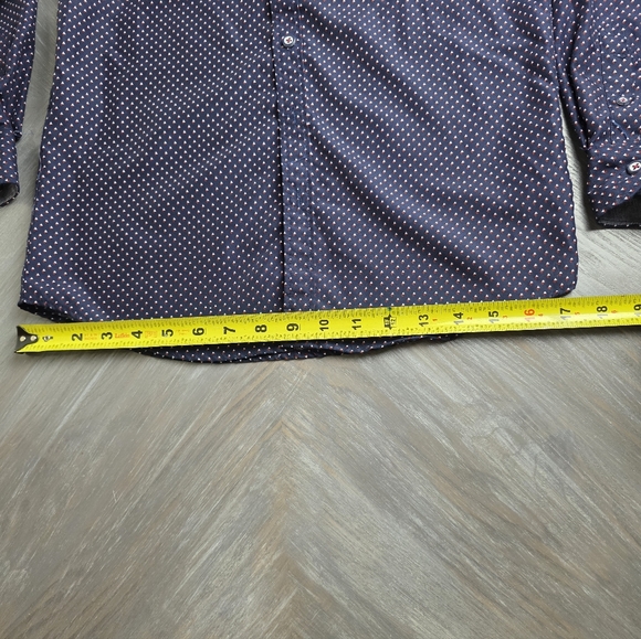 CRAFT & FLOW | Boys Navy Patterned Button Up Shirt | Size Big Boy 10/12 Medium - Picture 6 of 10